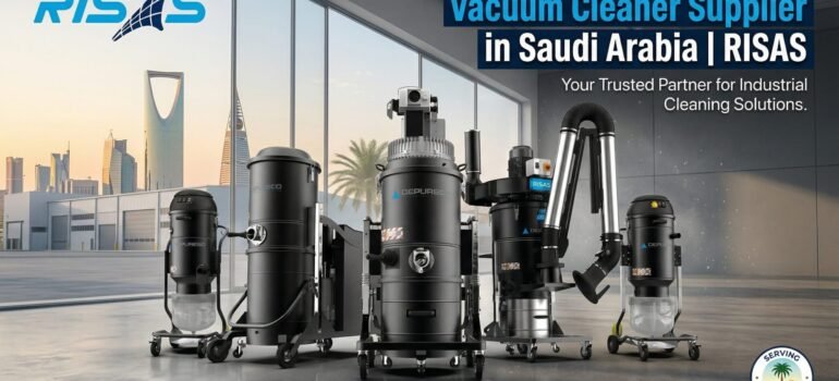 Industrial vacuum cleaner systems supplied by RISAS in Saudi Arabia for efficient dust control and industrial cleaning applications
