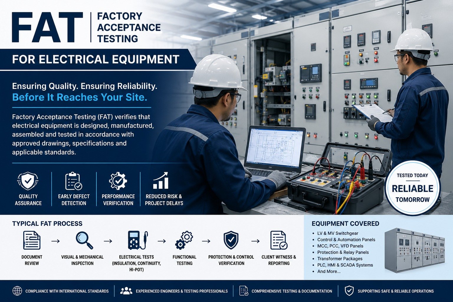 Factory Acceptance Testing (FAT) for Electrical Equipment | Saudi Arabia